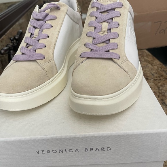 Veronica Beard Beige and Gold Athletic Shoes - Picture 4 of 9